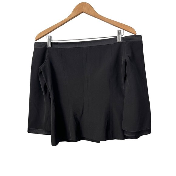 Zion New York Off The Shoulder Top Womens 8 Black 3/4 Sleeve Cocktail Formal - Picture 2 of 9